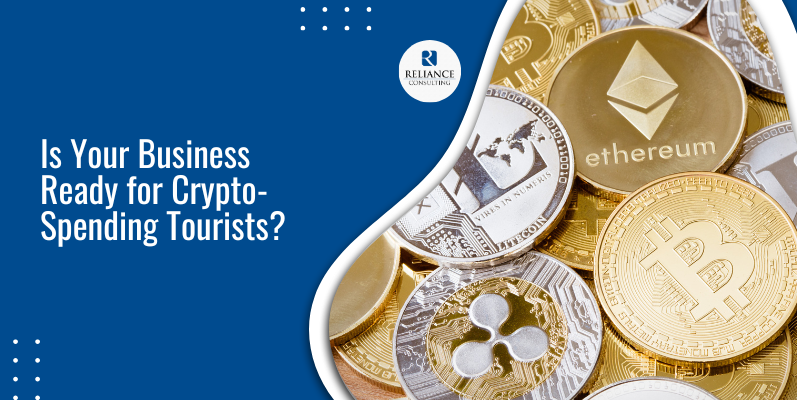 a text with crypto coins in the right side